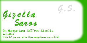 gizella saros business card